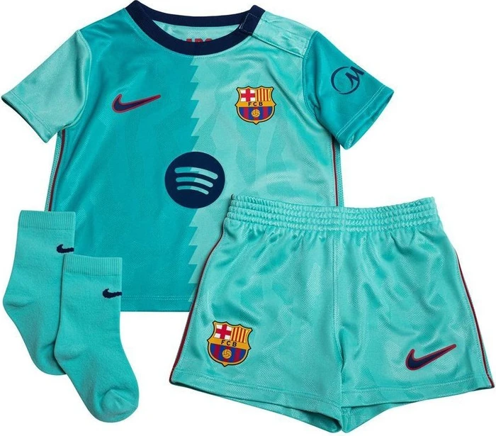 Nike FC Barcelona Stadium 2026/2027 Ausweichausrüstung kurzarm green frost/gym red/loyal blue (Junior)