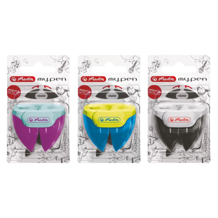 Herlitz my.pen Dosenanspitzer 2-fach sortiert, Blister (11309341)