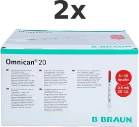 B.Braun Omnican 20 Insulin Einmalkanüle 0.5ml U-40,   100 Stück