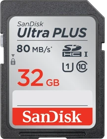 SanDisk Ultra PLUS R80 32GB, UHS-I U1, Class 10