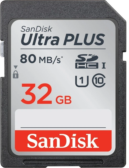 SanDisk Ultra PLUS R80 32GB, UHS-I U1, Class 10