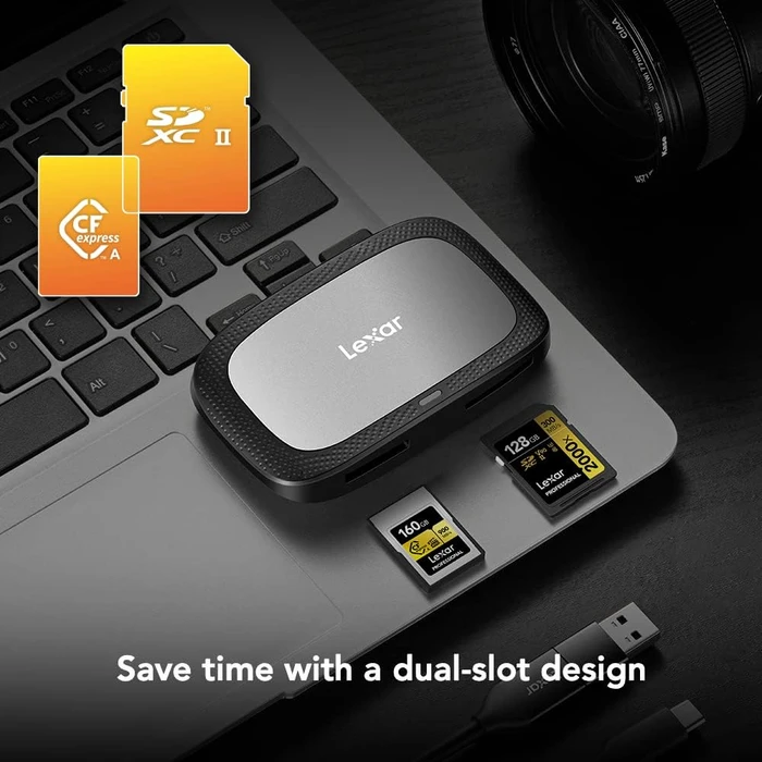 Lexar Professional CFexpress 2.0 Type A Single-Slot-Cardreader RW530, USB-C 3.1 [Buchse]