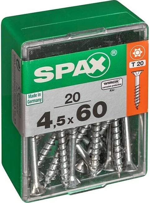 Spax WIROX A9J 4CUT T-STAR plus T20 Universalschraube, 4.5x60mm, 20 Stück