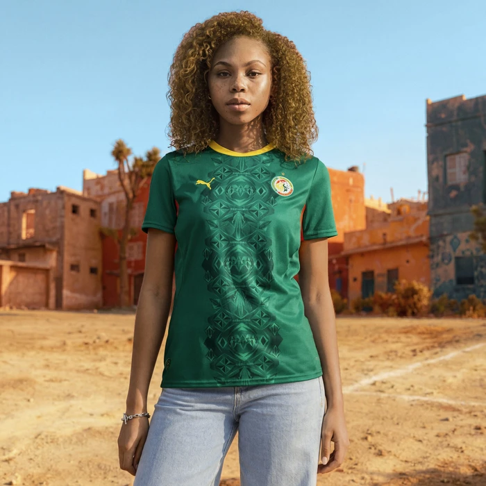 Puma FIFA WM 2026 Senegal Auswärtstrikot kurzarm wild green/puma red (Damen)