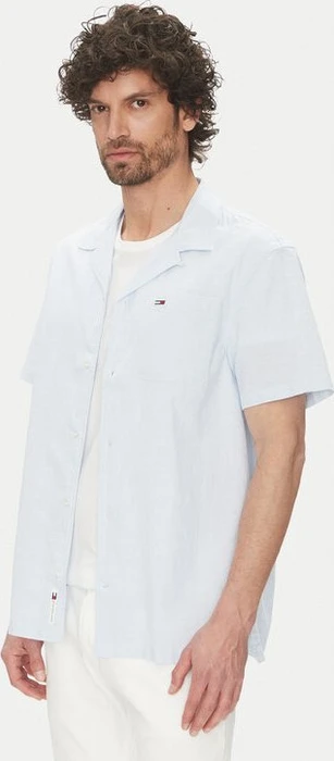 Tommy Hilfiger Regular Fit Leinenmix Hemd kurzarm sweet blue (Herren)