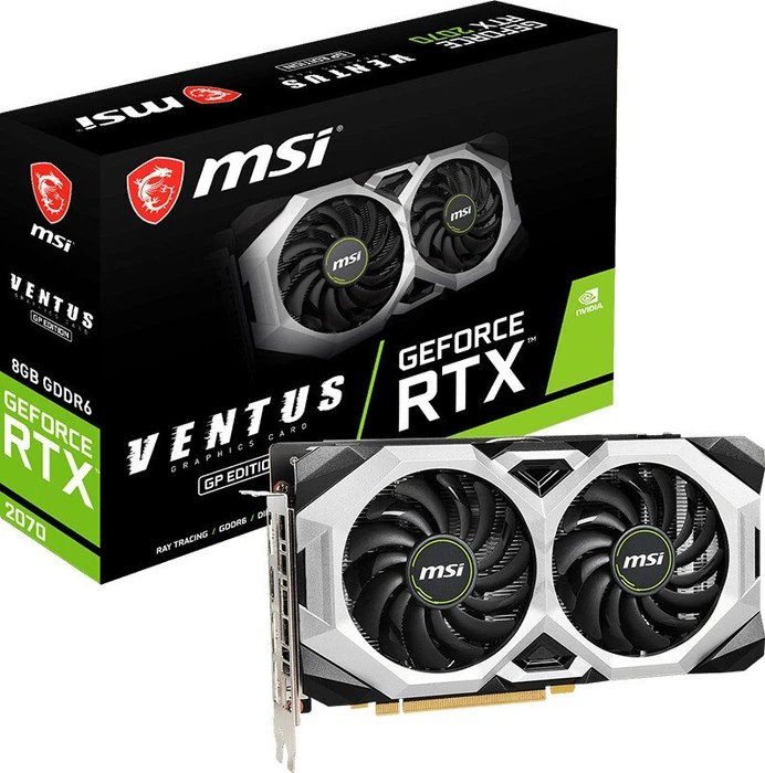 MSI GeForce RTX 2070 Ventus GP, 8GB GDDR6, HDMI, 3x DP