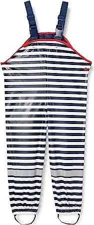 Playshoes Maritim Träger Matschhose lang weiß/blau (Junior)