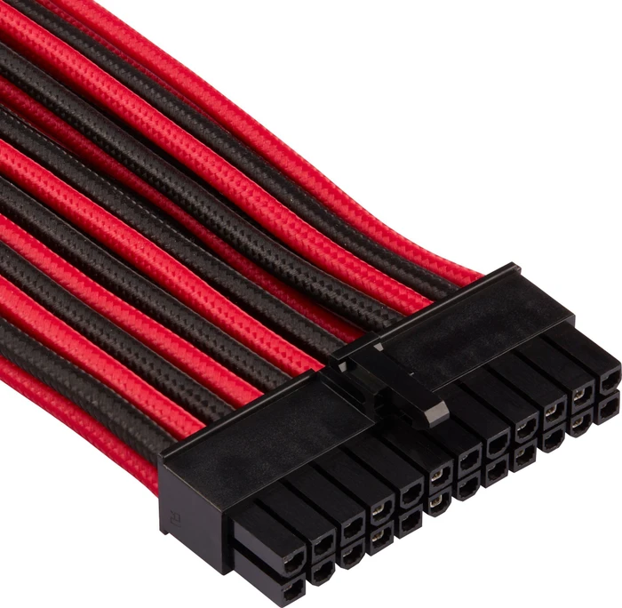 Corsair PSU Cable Type 4 - 24-Pin ATX - Gen4, schwarz/rot