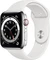Apple Watch Series 6 (GPS + Cellular) 44mm Edelstahl silber mit Sportarmband weiß Vorschaubild