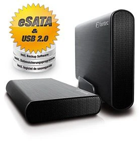 Fantec DB-Alusky U2e, schwarz, USB-B 2.0/eSATA