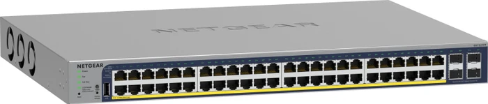 Netgear ProSAFE GS700 Rackmount Gigabit Smart Switch, 48x RJ-45, 4x SFP, 760W PoE+