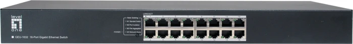LevelOne GEU Rackmount Gigabit Switch, 16x RJ-45