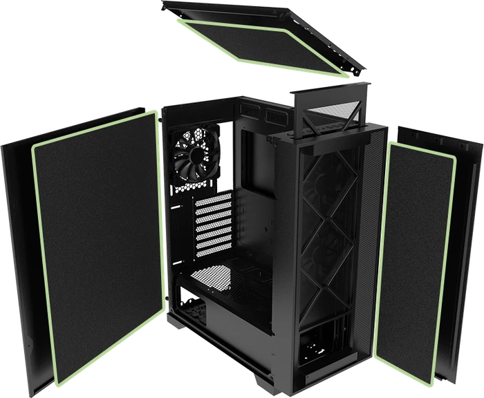 Montech Air 1000 Silent Black, schwarz, schallgedämmt