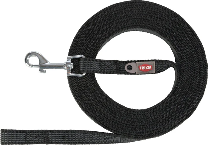 Trixie Schleppleine, gummiert, S-M, 10m, schwarz