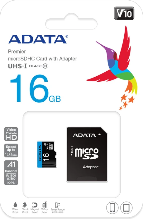 ADATA Premier R100/W25 16GB Kit, UHS-I U1, A1, Class 10