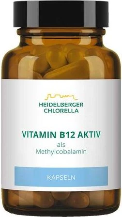 Heidelberger Chlorella Vitamin B12 aktiv Methylcobalamin Kapseln, 60 Stück