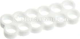 E22 12-Slot Stealth Kabelkamm 4mm, weiß