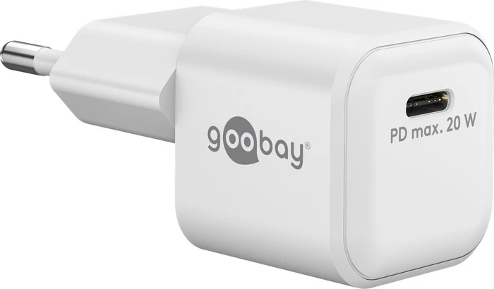 Wentronic Goobay USB-C PD GaN Schnellladegerät Nano 20W weiß