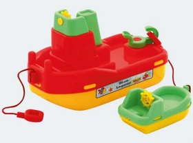 WADER Schlepper mit Beiboot (verschiedene Farben)