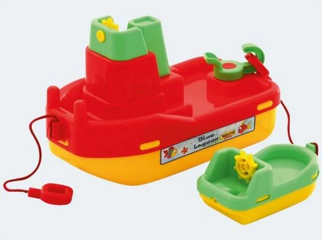 WADER Schlepper mit Beiboot (verschiedene Farben)