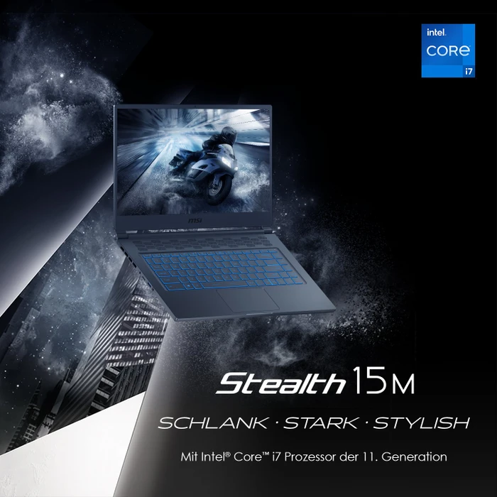 MSI Stealth 15M A11SDK-085, Carbon Gray, Core i7-1185G7, 16GB RAM, 512GB SSD, GeForce GTX 1660 Ti Max-Q, DE