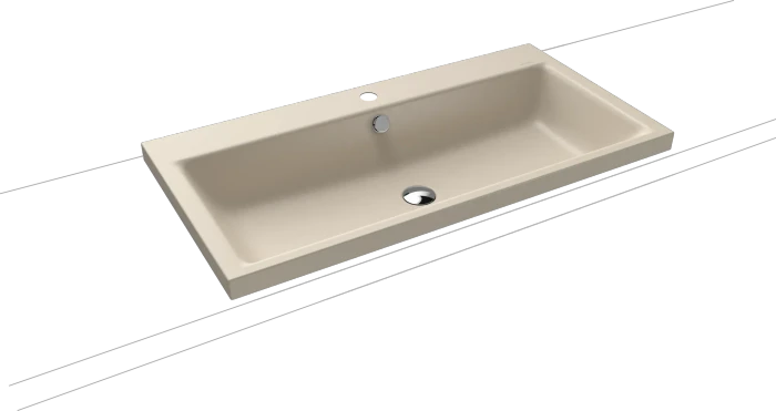 Kaldewei Puro 3155 Aufsatzwaschtisch 90x46x4cm, Perl-Effekt, warm beige 20