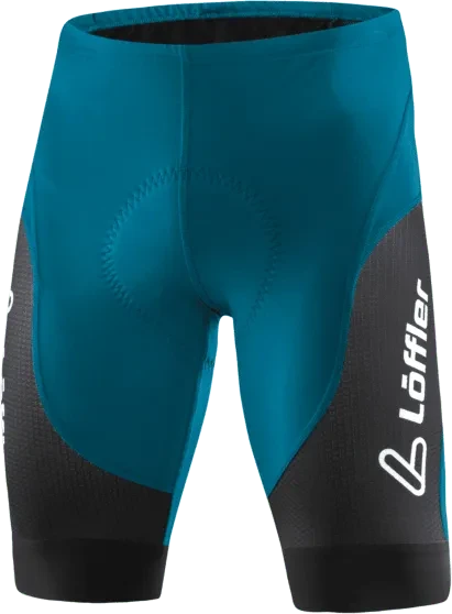 Löffler Winner III Tights Fahrradhose kurz blue coral (Herren)