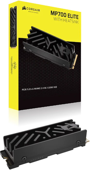 Corsair Force Series MP700 ELITE 2TB, M.2 2280 / M-Key / PCIe 5.0 x4, Kühlkörper