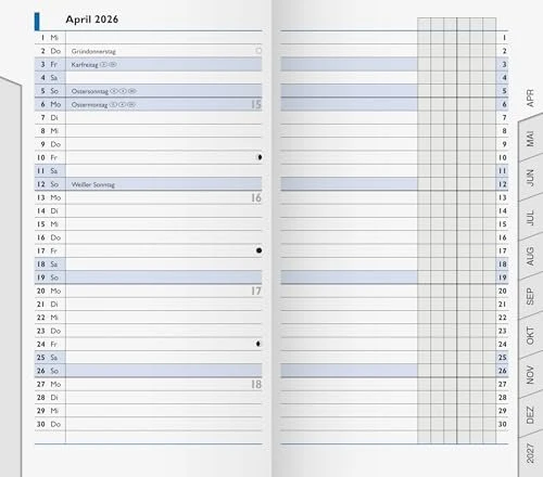 Brunnen 753 Ersatzeinlage Taschenkalender 2026, 87x153mm