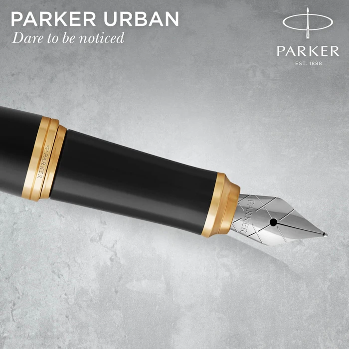 Parker Urban muted black/gold trim, rechte Hand, mittel, Geschenkbox