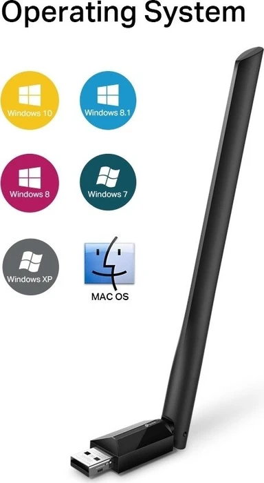 TP-Link AC600 High Gain DualBand 5dBi schwarz, 2.4GHz/5GHz WLAN, USB-A 2.0 [Stecker]