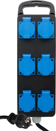 Brennenstuhl Portabler Stromverteiler BSV P, 6-fach, 5m, schwarz