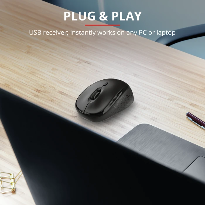 Trust TM-200 Wireless Mouse schwarz, USB