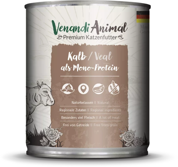 Venandi Animal Kalb als Monoprotein, 800g