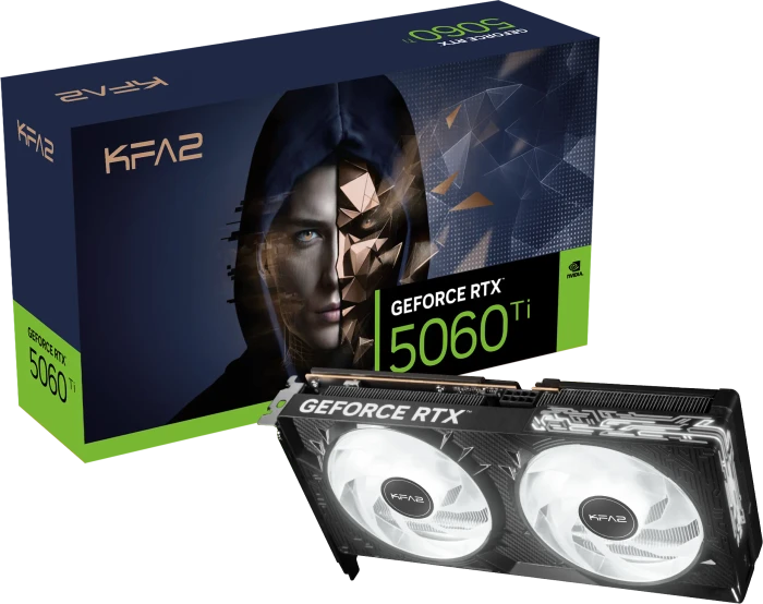 KFA2 GeForce RTX 5060 Ti 16GB 1-Click OC, 16GB GDDR7, HDMI, 3x DP