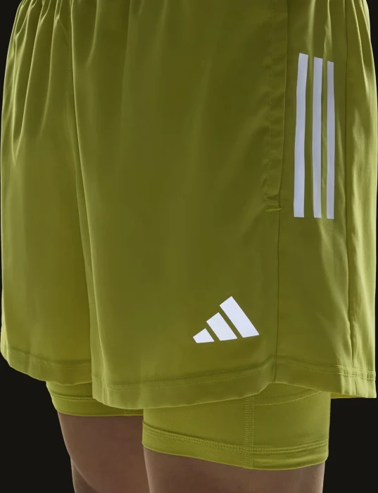 adidas Own The Run Climacool 2in1 Laufhose kurz preloved lime (Herren)