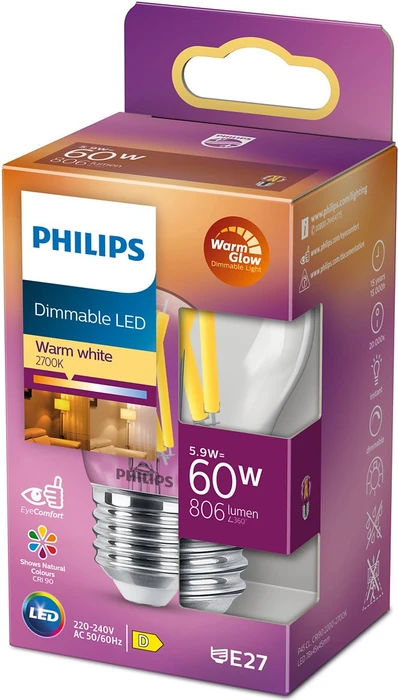 Philips Classic LED E27 5.9-60W/WW