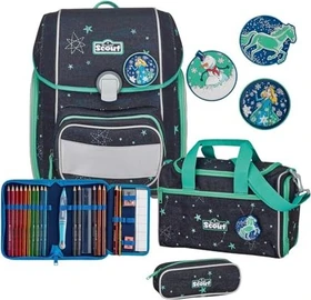 Scout Genius Exklusiv LED Sternenhimmel Schultaschen-Set, 4-tlg.