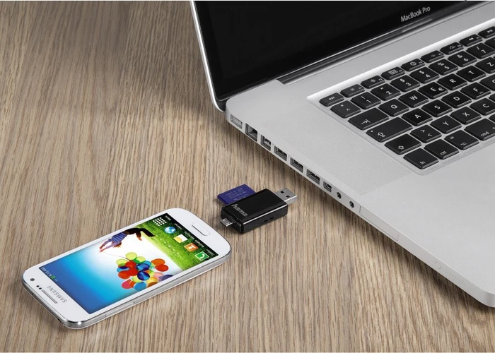 Hama OTG Dual-Slot-Cardreader, USB-A 2.0/USB 2.0 Micro-B [Stecker]