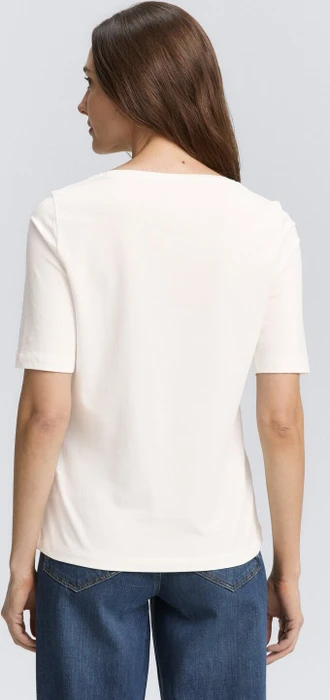 Tom Tailor Print T-Shirt kurzarm off white (Damen)