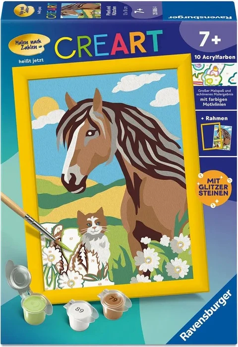 Ravensburger Malen nach Zahlen CreArt Pferd und Kätzchen