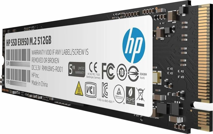 HP SSD EX950 M.2 512GB, M.2 2280 / M-Key / PCIe 3.0 x4