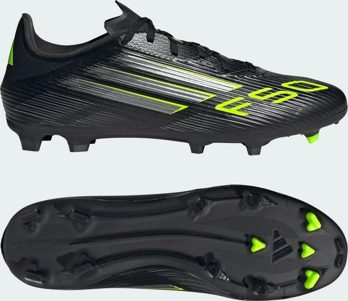 adidas F50 League FG/MG core black/iron metallic/lucid lemon