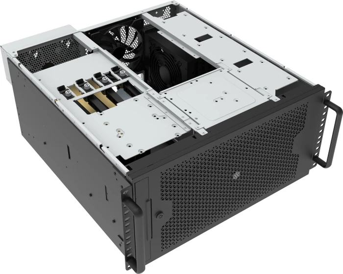 SilverStone RM53-502, Rackmount Server, schwarz/grau, 5HE, ATX