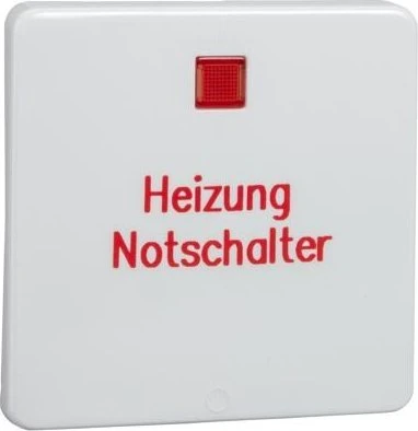 Schrack ELSO Wippe für Heizung-Notschalter 2-polig, reinweiß
