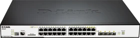 D-Link DGS-3120 Rackmount Gigabit Managed Switch, 20x RJ-45, 4x RJ-45/SFP, 370W PoE+ (DGS-3120-24PC/SI)