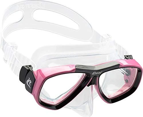 Cressi Focus Zweiglasmaske klar/schwarz/pink