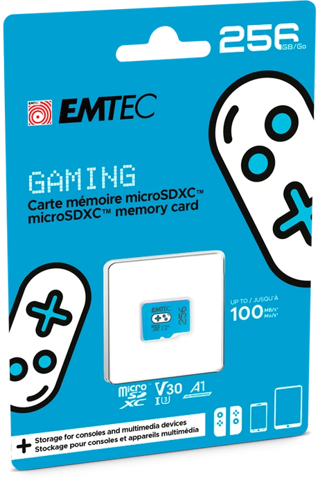 Emtec GAMING R100/W50 256GB, UHS-I U3, A1, Class 10