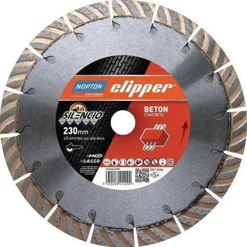 Norton Clipper Extreme Beton Silencio Diamanttrennscheibe, 230x2.8x22.23mm, 1 Stück
