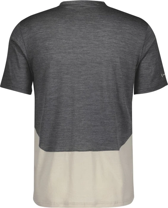Scott Defined Merino Trikot kurzarm dark grey/dust beige (Herren)